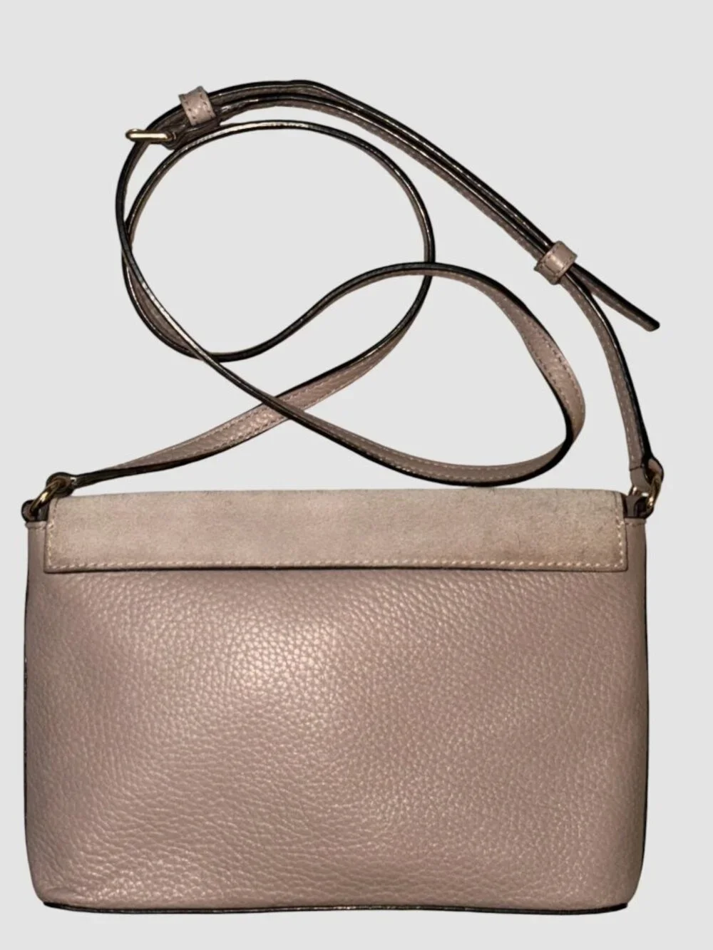 Kate Spade Spencer Court Monday Taupe Suede and Leather Envelope Crossbody Bag - Picture 4 of 10
